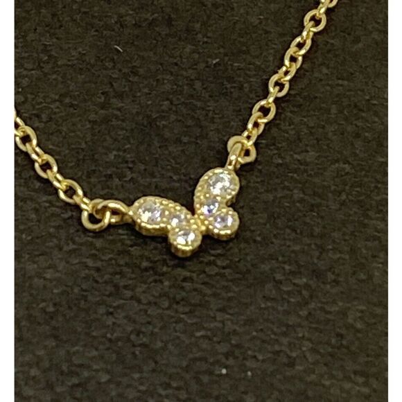 Aqua VCF064032YCY18 Small Embellished Butterfly Pendant Necklace MSRP $116 JW67 - Picture 3 of 4